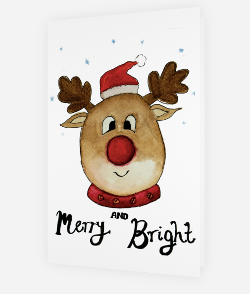 Red Nose Rudolph Card